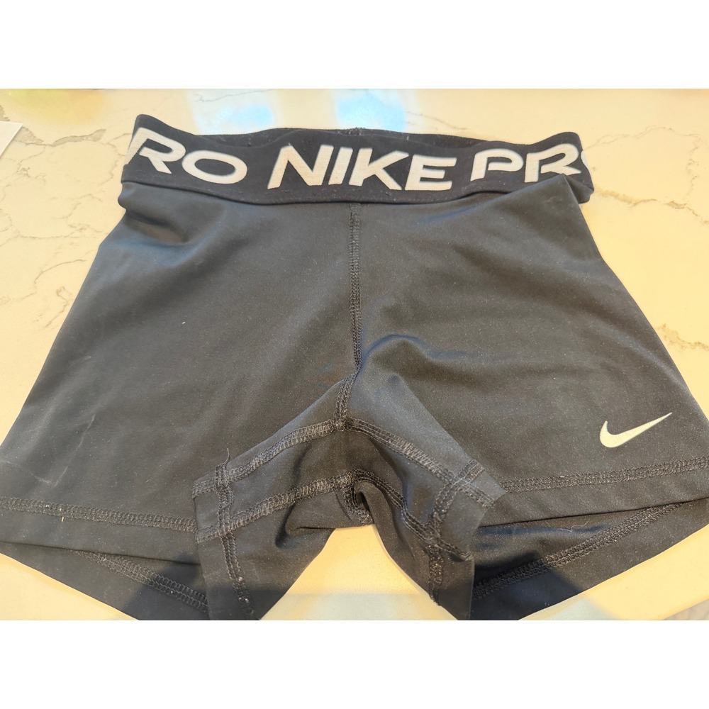 Nike Pro Dri-FIT Womens Black Compression Workout Shorts XS Jordan Made